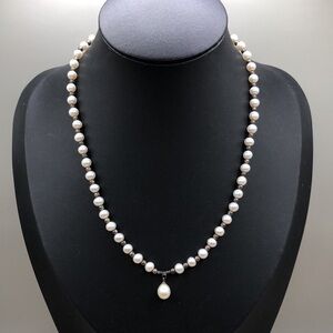 Freshwater pearls necklace sterling silver 925-vintage timeless elegance